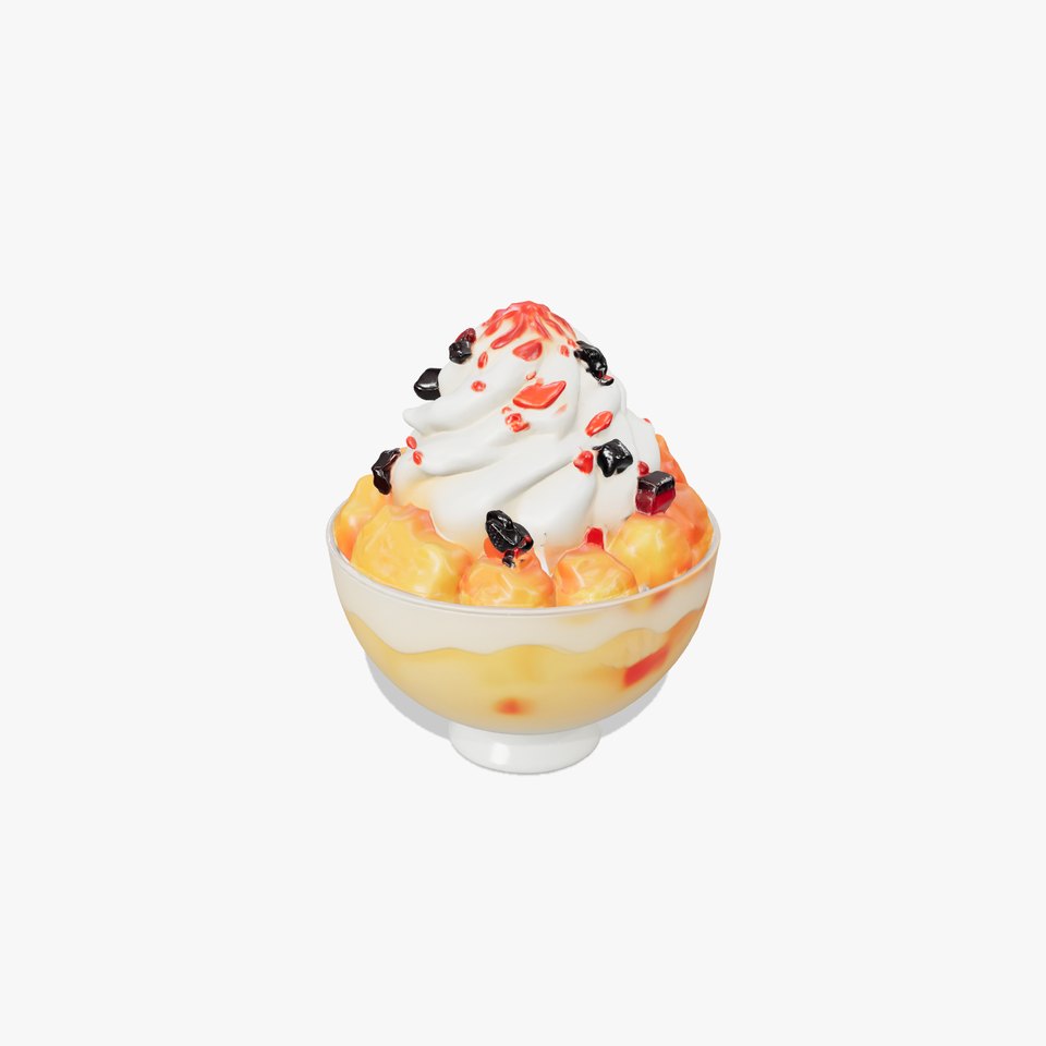 Korean Bingsu Dessert Photorealistic Model Pack